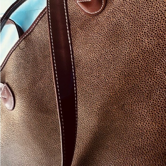 JAGUAR Tote Large Leather Multi Colour 3 Zip Pockets Excellent 22”x14.5”x 6” - Picture 12 of 13